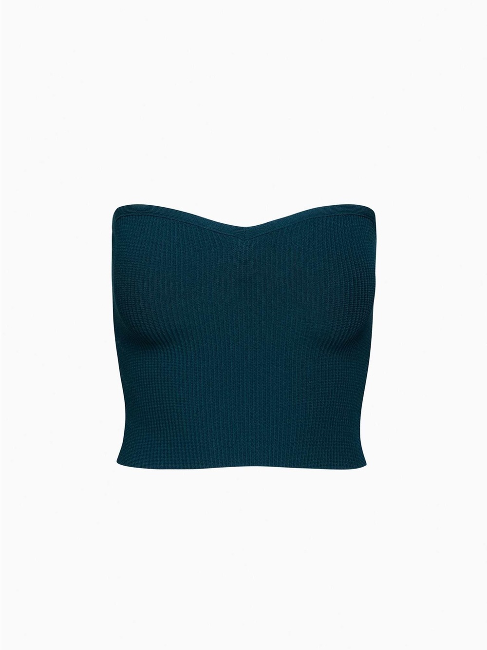 Aritzia Babaton Strapless Ribbed Knit Tube Top - Deep Teal
